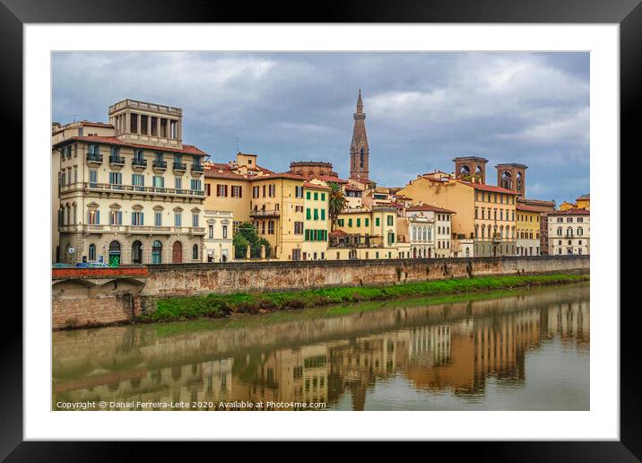 Florence Cityscape View, Italy Framed Mounted Print by Daniel Ferreira-Leite