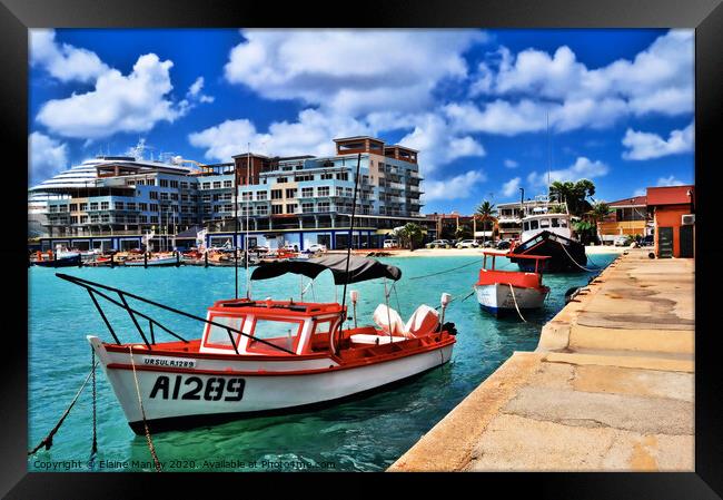 Oranjestad. Aruba Framed Print by Elaine Manley