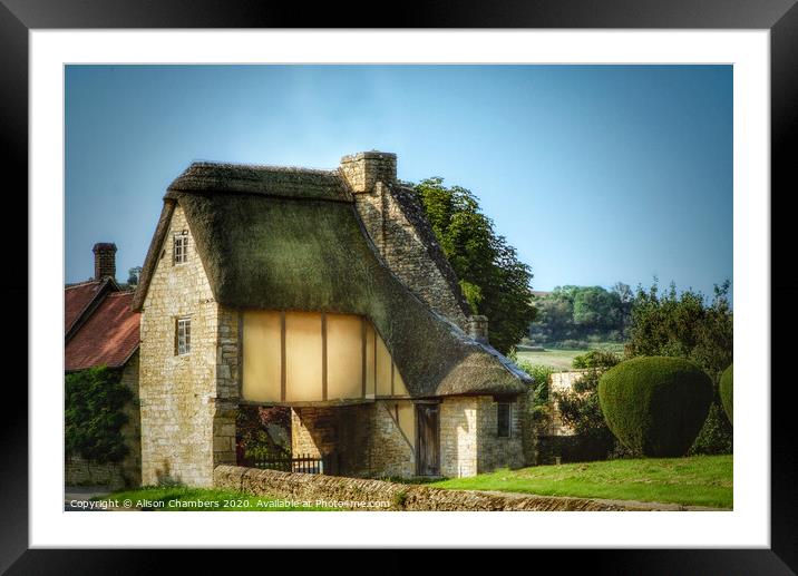 The Lychgate Long Compton Framed Mounted Print by Alison Chambers