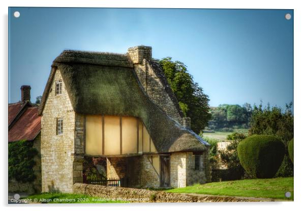 The Lychgate Long Compton Acrylic by Alison Chambers