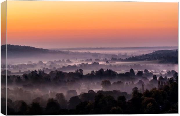 Thames valley dawn Canvas Print by Jim Hellier