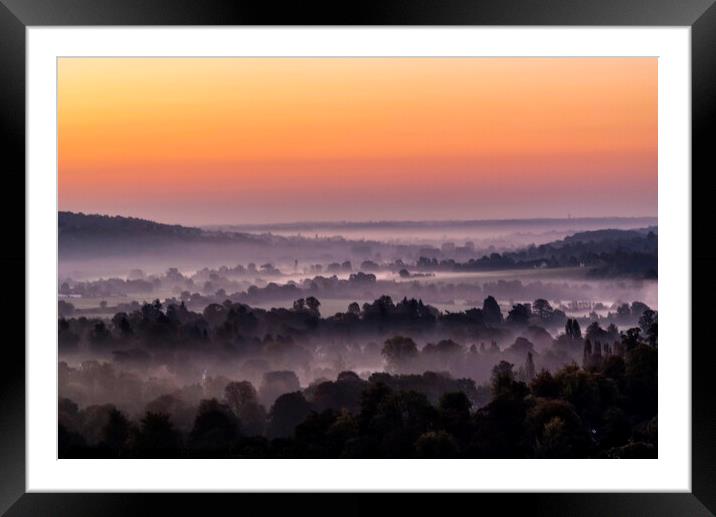 Thames valley dawn Framed Mounted Print by Jim Hellier