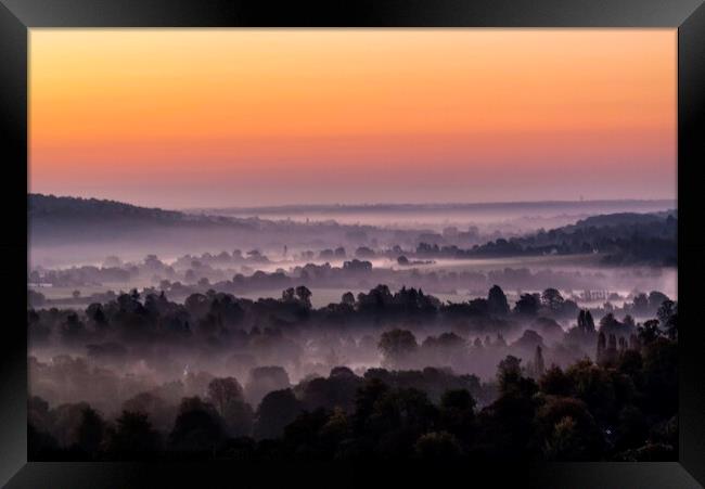 Thames valley dawn Framed Print by Jim Hellier