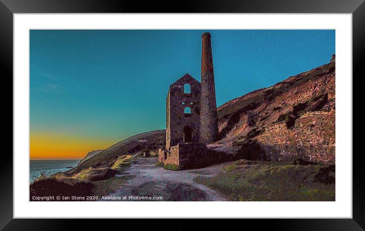 Golden Glow at Wheal Coates Framed Mounted Print by Ian Stone