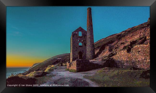 Golden Glow at Wheal Coates Framed Print by Ian Stone