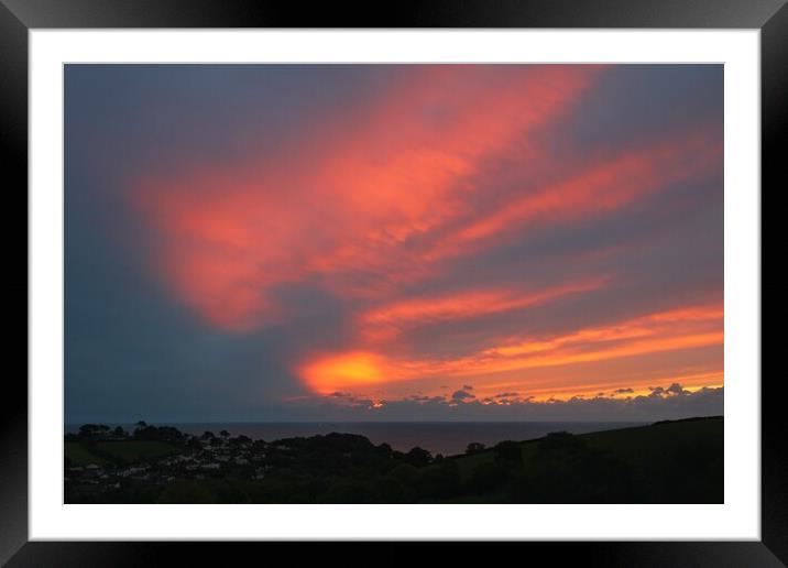 Cloudy Sunrise over Holcombe and Dawlish Framed Mounted Print by Jeremy Hayden