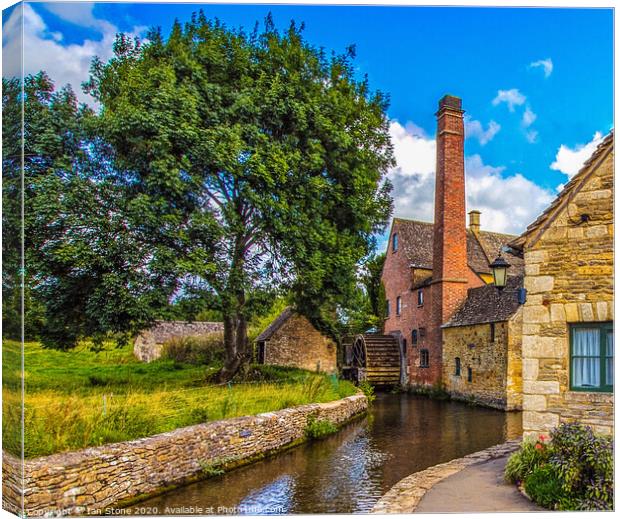 Rustic Charm of Cotswolds River Mill Canvas Print by Ian Stone