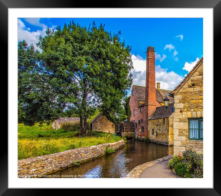 Rustic Charm of Cotswolds River Mill Framed Mounted Print by Ian Stone