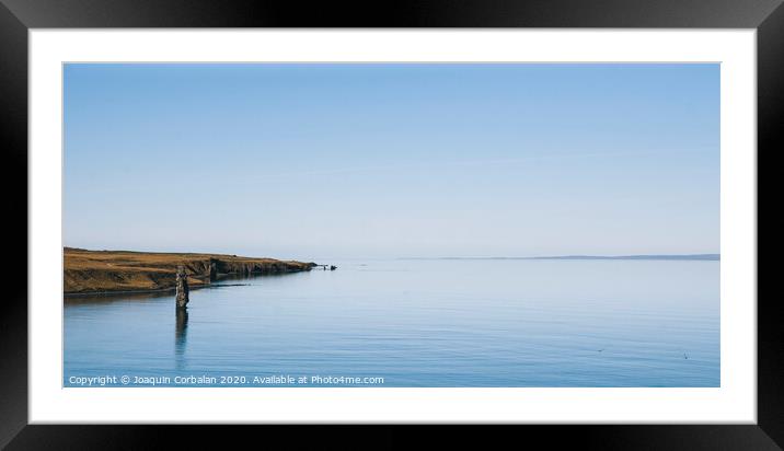 Tranquilizing images of calm seascapes for those looking for a relaxing vacation. Framed Mounted Print by Joaquin Corbalan