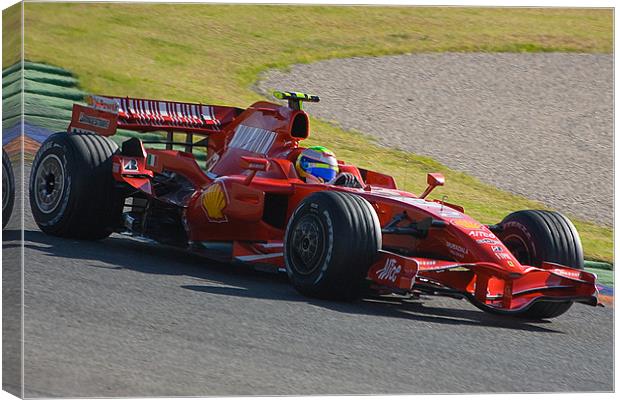 Ferrari racing Canvas Print by Peter West