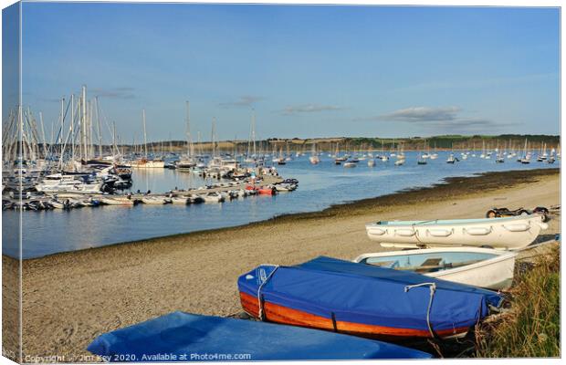 Mylor Yacht Harbour   Cornwall Canvas Print by Jim Key