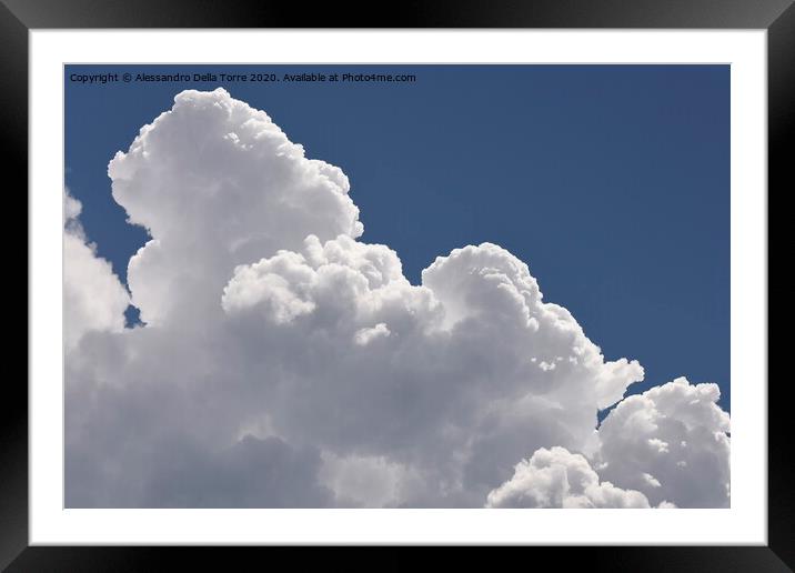 Sky white clouds Framed Mounted Print by Alessandro Della Torre