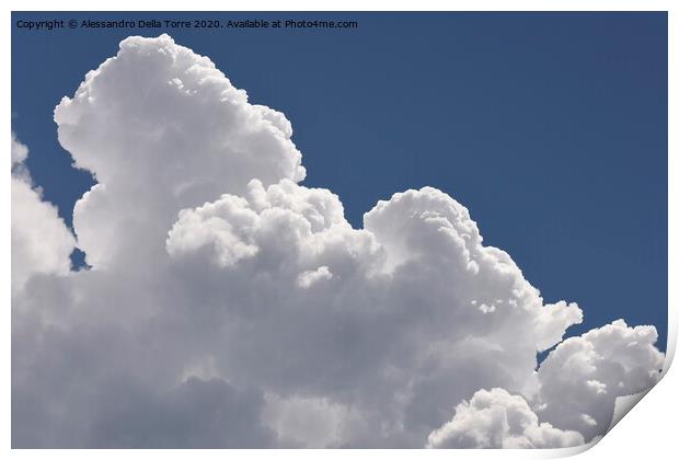 Sky white clouds Print by Alessandro Della Torre