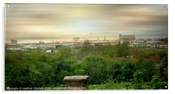 Avonmouth - Somerset Acrylic by Heather Goodwin