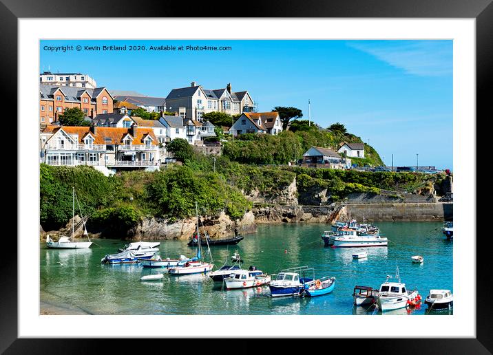 Newquay Harbour Cornwall Framed Mounted Print by Kevin Britland
