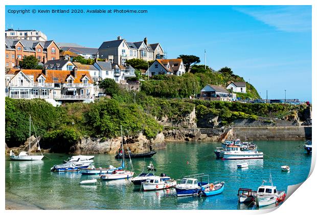 Newquay Harbour Cornwall Print by Kevin Britland
