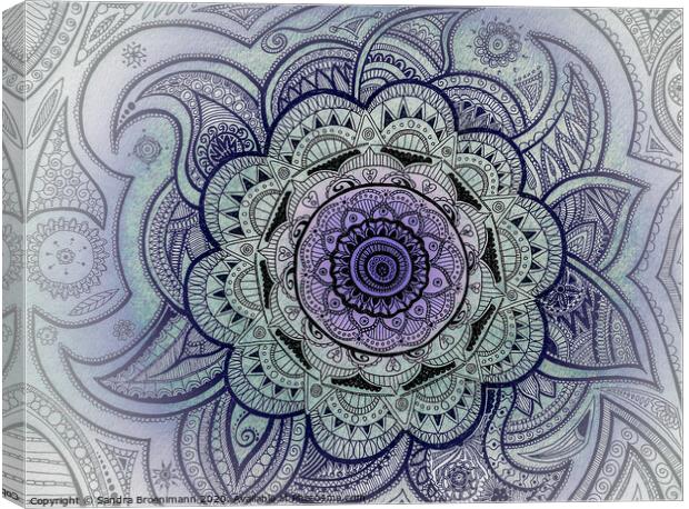 Purple mandala Canvas Print by Sandra Broenimann