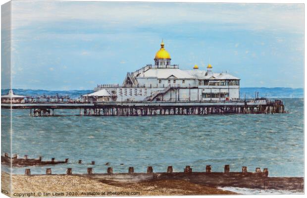 Eastbourne Pier as Digital Art Canvas Print by Ian Lewis