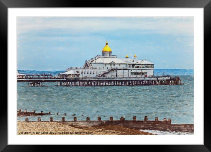 Eastbourne Pier as Digital Art Framed Mounted Print by Ian Lewis