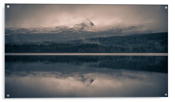 Misty Loch Morlich Acrylic by Duncan Loraine