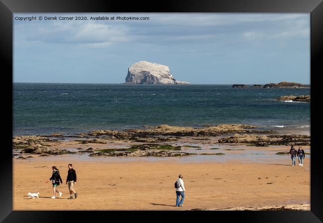 Bass Rock from North Berwick Framed Print by Derek Corner