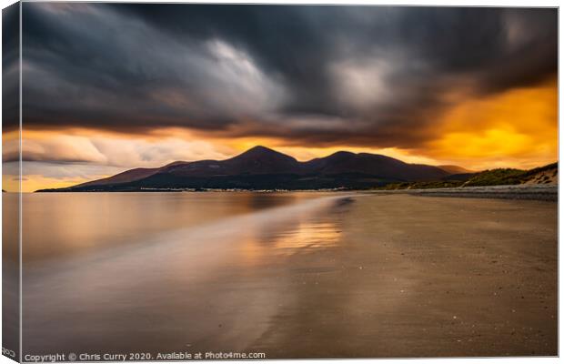 Murlough Beach Mourne Mountains County Down Northern Ireland Canvas Print by Chris Curry