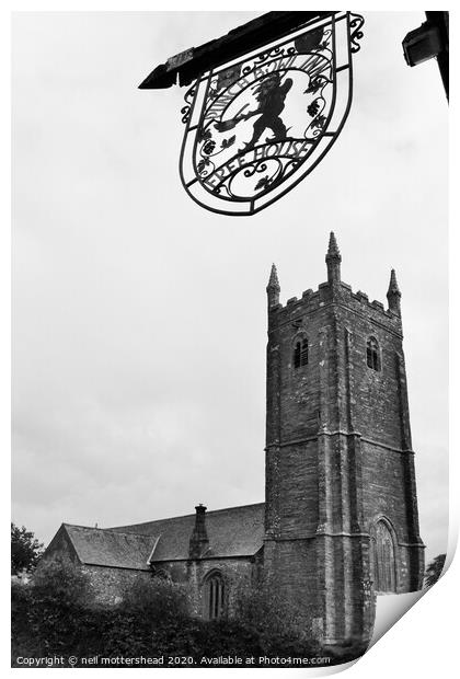 St Marnarck's Church, Lanreath, Cornwall Print by Neil Mottershead