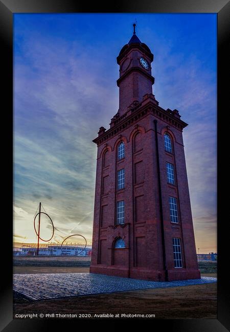 The Dock Clock Tower in the Middlehaven. Framed Print by Phill Thornton