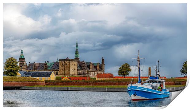 Helsingor Fishing Boat Print by Antony McAulay