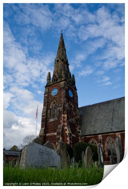 All Saints Church, Thornton Hough Print by Liam Neon