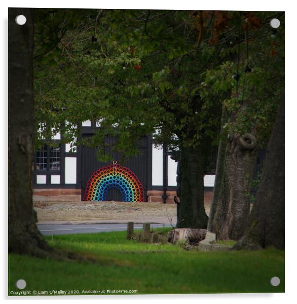 Smithy Rainbow through the Trees Acrylic by Liam Neon