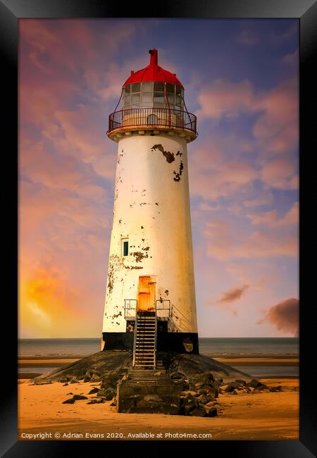 Talacre Lighthouse Wales Framed Print by Adrian Evans