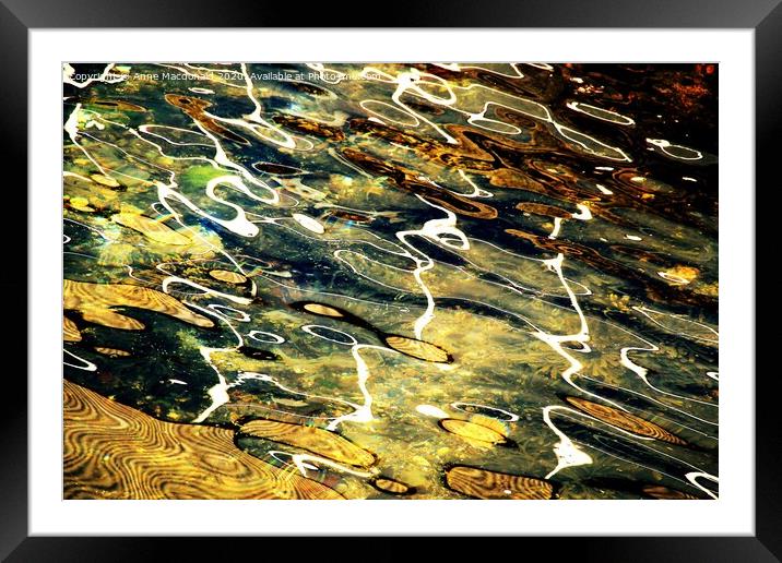 Reflections In Rippling Water Framed Mounted Print by Anne Macdonald