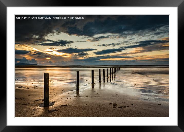 Portstewart Strand Sunset Northern Ireland  Framed Mounted Print by Chris Curry