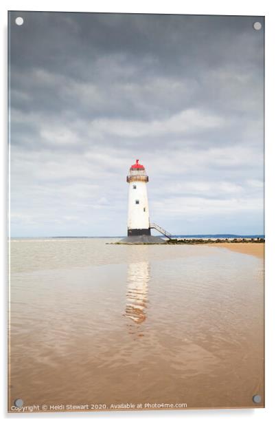 Talacre Lighthouse Acrylic by Heidi Stewart
