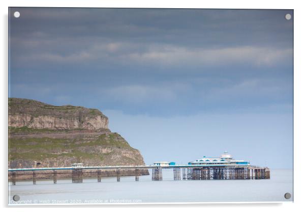 Llandudno Pier and the Great Orme Acrylic by Heidi Stewart