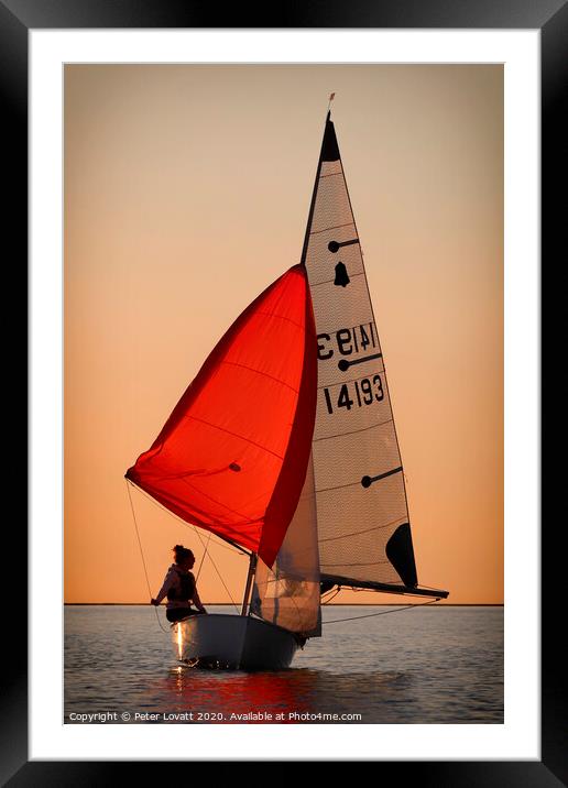 Red Sail 14193 Framed Mounted Print by Peter Lovatt  LRPS