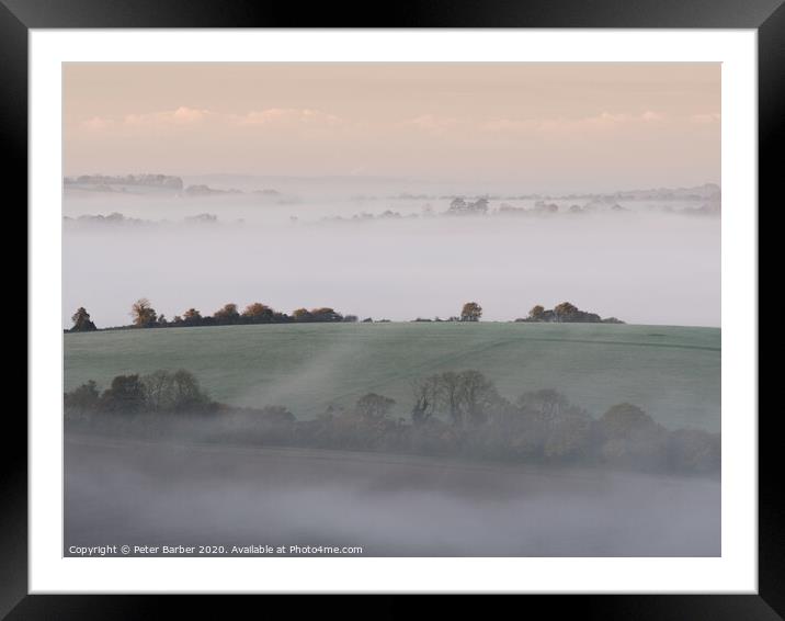 Sea of fog Framed Mounted Print by Peter Barber