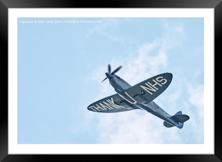 Supermarine Spitfire PL983 Framed Mounted Print by Peter Jones