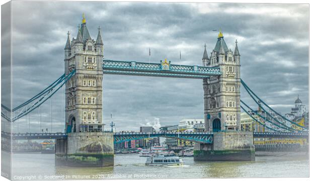 Tower Bridge London Canvas Print by Tylie Duff Photo Art