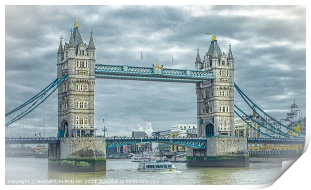 Tower Bridge London Print by Tylie Duff Photo Art