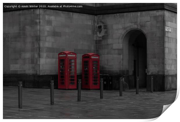 St Peters Phone Boxes Print by Kevin Winter