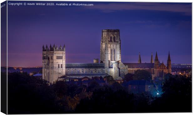 Durham Cathederal at night Canvas Print by Kevin Winter