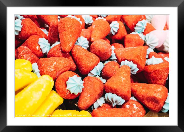 Close-up of some tasty candies full of sugar. Framed Mounted Print by Joaquin Corbalan