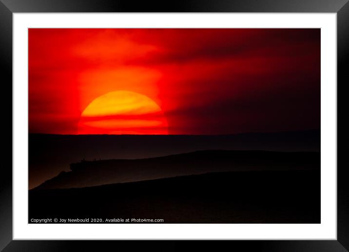 Summer Sunset Framed Mounted Print by Joy Newbould