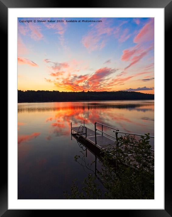 Sunrise 2 - Lake Pennessewassee, Maine Framed Mounted Print by Steven Ralser