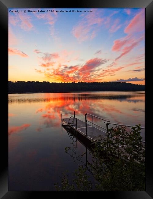 Sunrise 2 - Lake Pennessewassee, Maine Framed Print by Steven Ralser