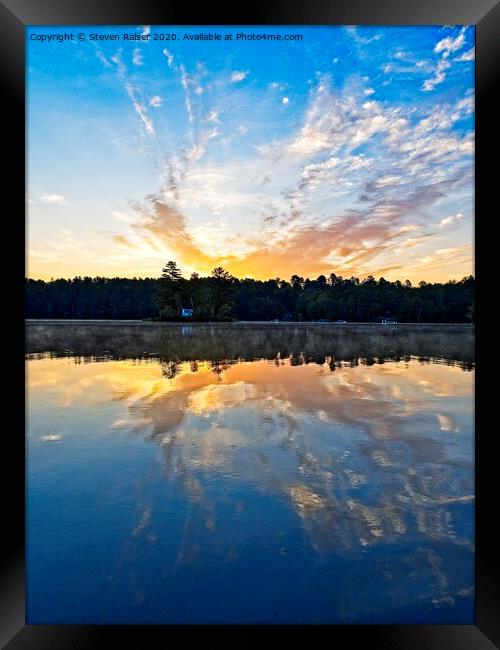 Sunrise 3 - Lake Pennessewassee, Maine Framed Print by Steven Ralser
