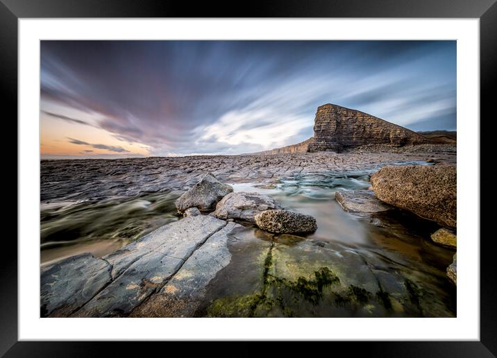 Nash Point Framed Mounted Print by Karl McCarthy