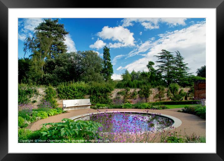 Cannon Hall Walled Garden Framed Mounted Print by Alison Chambers